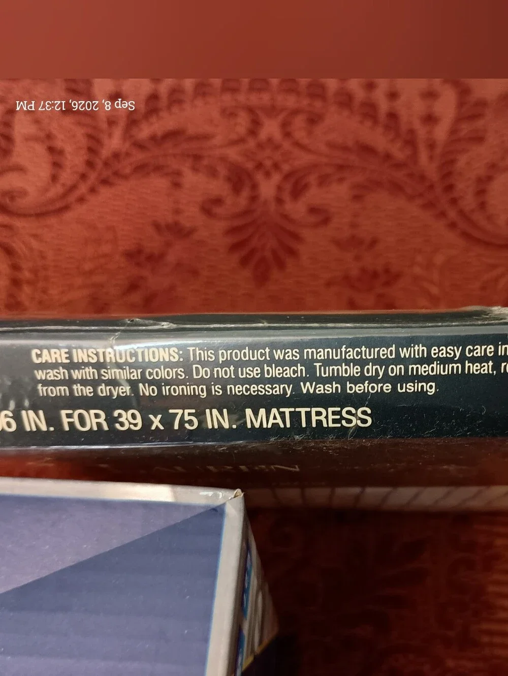 Vintage 90s Ralph Lauren Bradford Blue Set (2) TWIN Flat Fitted Sheets USA New